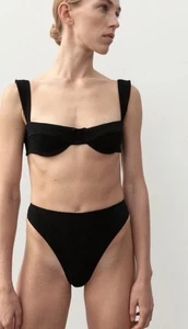 Neu mit Etikett Ziah Ella schwarz Boucle Größe 8 Bikini Badeanzug (Größe Small) 4 in US - Bild 1 von 3