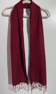 Vintage Ralph Lauren Damen Schal rot Kaschmir Seide Quasten adrett elegant edel - Bild 1 von 4