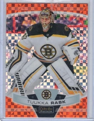 2019 - 20 OPC PLATINUM ORANGE CHECKERS 25  25 #101 TUUKKA RASK - Image 1 of 2