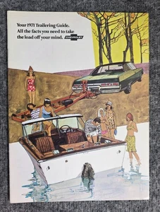 Vtg 1971 Chevrolet Trailering Guide Original Advertising Brochure Outdoor Towing - Picture 1 of 5