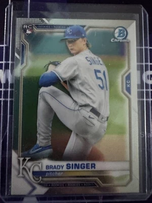 2021 Bowman Chrome - Brady Singer #43 (RC) - Image 1 of 2