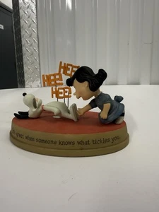 PEANUTS - IT'S GREAT WHEN SOMEONE KNOWS WHAT TICKLES YOU SNOOPY & LUCY - Picture 1 of 8