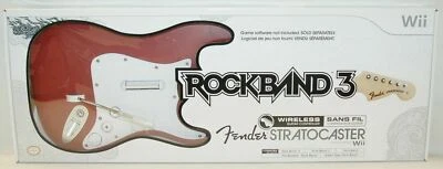 NEW OEM Rock Band 3 Nintendo Wii Wii-U Wireless Fender Stratocaster Guitar RED - Image 1 of 4