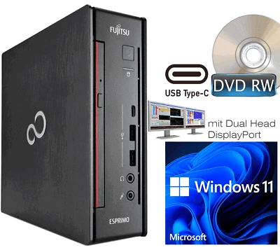 Mini Pc Q957 Intel I3-7G 8Gb Ddr4 128Gb M.2 Ssd Dvd-Rw Usb-C Windows 11 V662-Dvd - Image 1 of 4