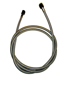 LÍNEA DE ÓXIDO NITROSO 6 ft ACERO INOXIDABLE TRENZADO CON EXTREMOS NEGROS - Imagen 1 de 1