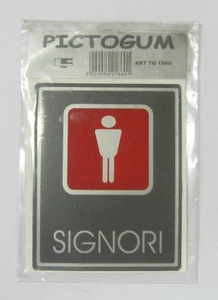 Signori Soft Vinyl 6.5x8cm Sticky Signage Plate New Packaged - Picture 1 of 1