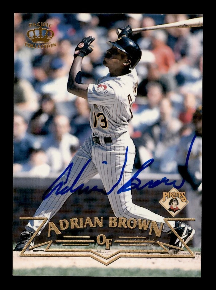 SIGNED 1998 PACIFIC CROWN COLLECTION #391 ADRIAN BROWN AUTOGRAPH PIRATES - Image 1 of 2