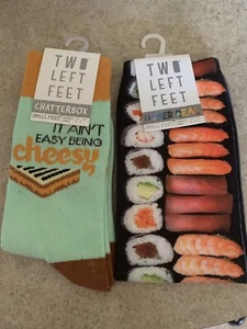 Two Left Feet Socks Small 5.5-9.5 Lot of 2 Pair - Picture 1 of 3