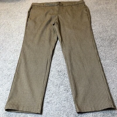 Pantalones de vestir Roz & Ali para mujer talla 20 beige topo bolsillos argyle carrera clásico Foto 1 de 4