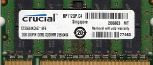 New Crucial 2GB PC2-5300S 667MHz DDR2 Laptop/Notebook/Netbook/Tablet RAM Memory - Picture 1 of 1
