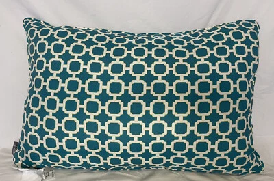 Paquete de 2 almohadas impermeables perfectas para interiores y exteriores - azul y dorado Foto 1 de 3