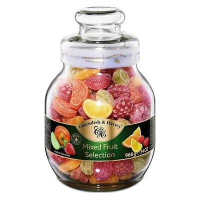 Gotas de caramelo duro de frutas mixtas Cavendish & Harvey tarro de 34 OZ con regalo gratis Ahorra más Foto 1 de 2
