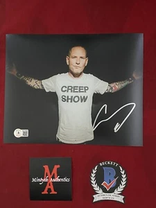 Corey Taylor Slipknot Stone Sour foto firmata 8x10 Beckett COA CMFT IOWA - Foto 1 di 1