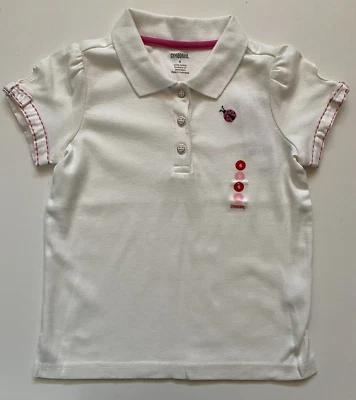 Gymboree Garden Friends Ladybug Polo Shirt Top Ivory Short Sleeve Size 6 NWT - Image 1 of 2