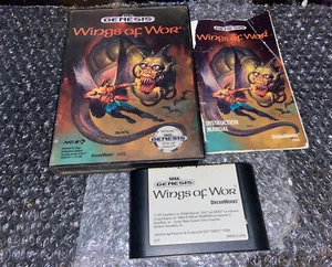 Wings of Wor Sega Genesis 1991 W Box And Manual Video Game Authentic - Picture 1 of 7