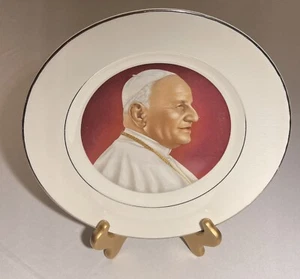 1958 Vintage Johannes XXIII Pontifex Maximus Plate Gold Rim Stokely China 11” - Picture 1 of 3