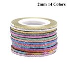 Matting Mixed Colors Decoration 1/2/3mm Nail Art Striping Line Tape Stickers