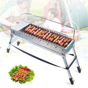 Electric Automatic Grill Roaster BBQ USB Motor Charcoal Grill Adjustment Camping - Picture 1 of 18