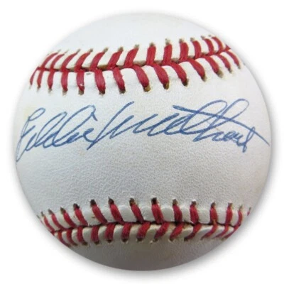 Eddie Mathews Signed Autographed NL Baseball Braves Legend JSA AJ82631 - Image 1 of 3