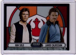 HAN SOLO & LANDO CALRISSIAN 2016 Topps Star Wars Evolution Stained Glass Card #2 - Picture 1 of 1