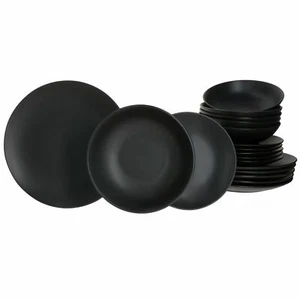 Mambocat Lampart Nero 18-tlg. Teller Set I Ess-, Suppen- & Kuchenteller - Bild 1 von 7