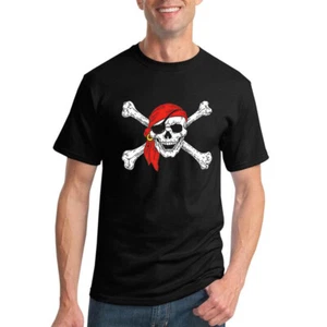 Camiseta Jolly Roger Piratas Calavera y Huesos Clásica Pirata en Bandana Humor T - Imagen 1 de 24