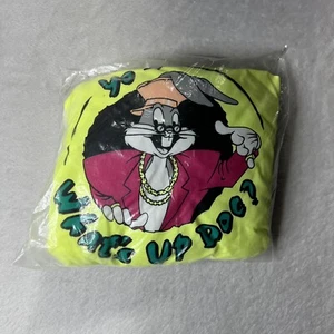 Bugs Bunny Vintage Loony Tunes Hip Hop 90s Small Pillow Nikry Co USA *new* Rare! - Picture 1 of 10