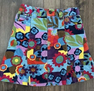 Children’s Place Floral Boho Skirt girls size 4 flower power corduroy Clothing - Picture 1 of 6