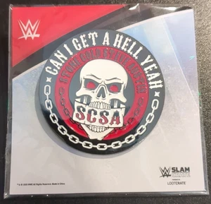 WWE Slam Crate Stone Cold Steve Austin SCSA Pin Can I Get A Hell Yeah Loot Crate - Imagen 1 de 2