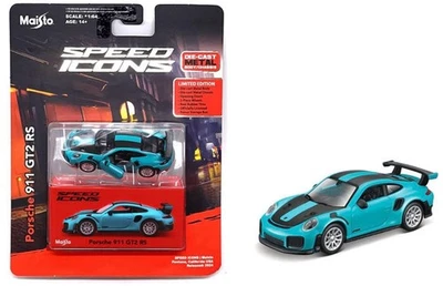 MAISTO PORSCHE 911 GT2 RS MIAMI AZUL VELOCIDAD ICONOS EDICIÓN LIMITADA 1:64 Foto 1 de 2