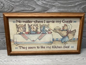 Country Kitchen Framed Print Kimberly Stenbo Figi Graphics 1990s Kitschy Picture - Picture 1 of 8