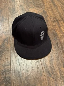 Pacific Headwear D Series Blank Black Bearded Logo - Size 6 7/8 - 7 3/4 (SM-MED) - Picture 1 of 7
