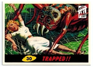 1994 Topps Mars Attacks Archives #30 Trapped!! ERSTTAG Produktion gestempelt - Bild 1 von 2