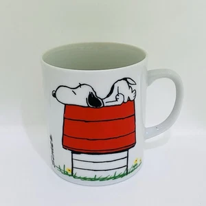 Coffee Cup Mug Snoopy Peanuts Schultz 1958 I Think I am Allergic to Morning VTG - Picture 1 of 6