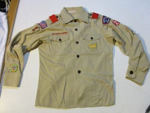 BOY SCOUTS OF AMERICA L/S SHIRT CAT 585 BOY 12 OTETIANA COUNCIL VINTAGE USA - Picture 1 of 11
