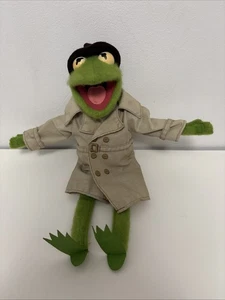 Vintage Fisher Price Kermit der Frosch Anzieh-Muppet 13 Zoll Puppe Plüsch #857 Reporter - Bild 1 von 12