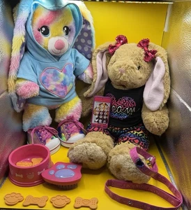 Build A Bear 16" Bunny Light Brown & Stripe Polka Dot Bunny Outfits accessories - Picture 1 of 22