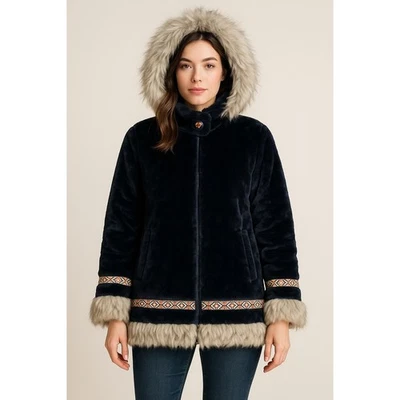 Abrigo Parka Hansa Branta by Stearns Mujer S Piel Sintética Con Capucha Aislamiento Plumón de Ganso Foto 1 de 4