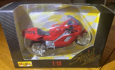 Maisto Honda NR motocicleta vermelha 1:18 metal fundido edição especial 1996 nova - Imagem 1 de 4