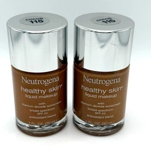 Lot of 2 Neutrogena Healthy Skin Liquid Makeup SPF 20 Cocoa 115 - Picture 1 of 6