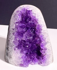 A Large 430g Beautiful Amethyst Drusy Crystal Cluster Geode Natural Gem Stone - Picture 1 of 16