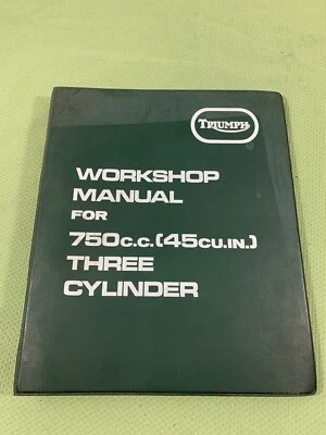 Triumph 750cc 1972 tres cilindros manual de taller original de fábrica en carpeta Foto 1 de 4