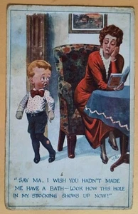 Postcard A.E. Humour. Children Bath Fun. Wildt & Kray. Series 3993 1917 - Picture 1 of 2