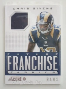 CHRIS GIVENS - 2013 Score Future Franchise Fabrics Jersey #FR-CG - Rams JSY - Bild 1 von 1