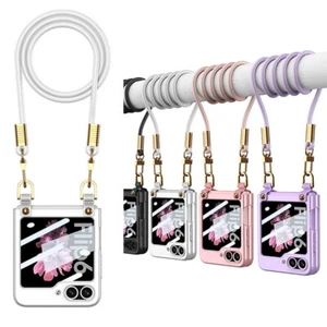 For Samsung Galaxy Z Flip6 Shockproof Crossbody Lanyard Hard Slim Case Cover - Picture 1 of 20