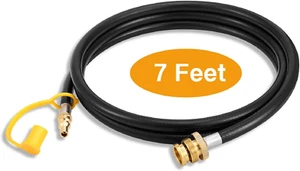 Propane Hose 8FT Quick Connect RV to Gas Grill 1/4" LP for 1LB Appliances - Picture 1 of 9
