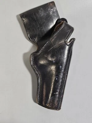 Vintage BIANCHI “99T” BLACK LEATHER HOLSTER for  4” BRL 38/357 S&W Revolver RH - Image 1 of 4