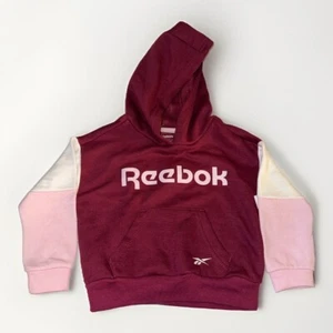 REEBOK Graphic Pullover Pink Hooded Sweatshirt Hoodie Girl's Size 3T - Picture 1 of 2
