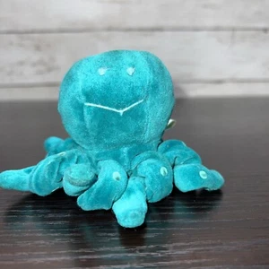 Vintage Manhattan Toy Company Plush Octpus Smile Face Blue Green Mini 5" - Picture 1 of 9