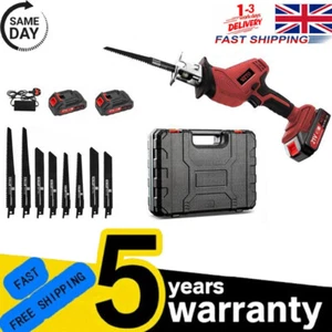 2 Batteries 21V Reciprocating Saw Cordless Hand Saw Electric Wood Metal Cutter - Picture 1 of 12